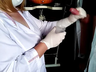 Hot chubby nurse asked me not to cum longer